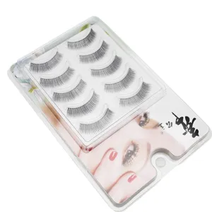 DINGSEN künstliche Wimpern natürliche weiche leichte Fake Wimpern Make-up 5 Paar