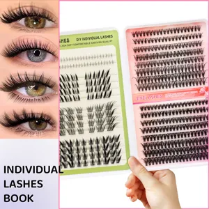 DIY künstliche Wimpern Buch natürliche segmentierte Wimpernverlängerung Make-up Kit