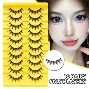 10 Paar künstliche Wimpern natürliche dichte Cosplay süße Augen Wimpern Make-up Set
