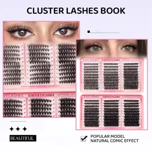 Cluster Wimpern Buch DIY einzelne Wimpernverlängerung natürliche flauschige Make-up Set