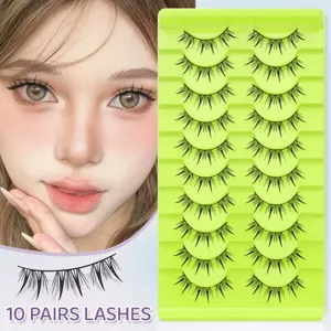 Leichte 10 Paar künstliche Wimpern natürliche lange weiche Wimpern Make-up Schönheit Werkzeug