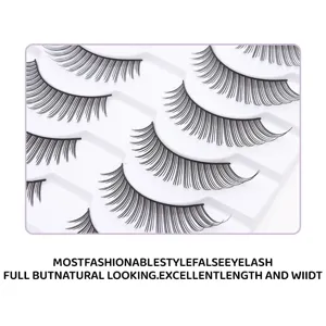 10 Paare künstliche Wimpern natürliche weiche handgemachte flauschige Fake Lashes Make-up