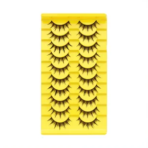 10 Paar Falsche Wimpern Natuerlicher Look Dichtes Volumen Make-up Hauptprodukt Ansicht
