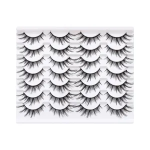 Fox Style Katzenauge Falsche Wimpern Schräg Dick Geschwungen Importierte Faser Wispy Augenverlängerung Make-up Für Damen