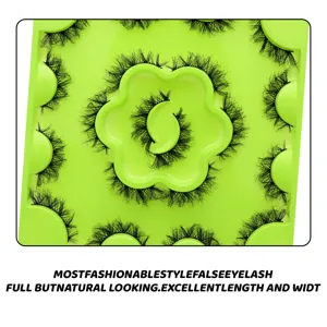 10 pairs dramatic fluffy false eyelashes volume thick dramatic eyelashes green tray set