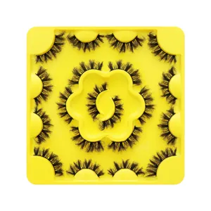 Dramatic Fluffy Wispy Thick Fake Eyelashes Extension Multi Pairs Curled Voluminous False Lashes Strip Makeup Kit For Women Night Out Costume Stage Party