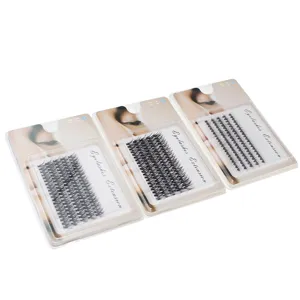Natural Soft Synthetic Fiber Heat-Fused Individual Clusters Eyelashes Extension Makeup Tool For Women Everyday Beauty Eyelashes