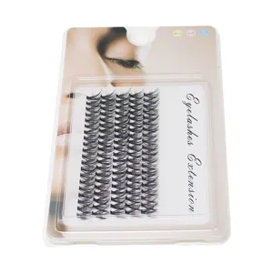 Cluster individual false eyelashes extension natural soft look multi row makeup DIY lash tools