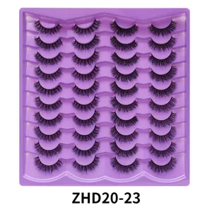Großhandel 20 Paar künstliche Wimpern kurze dichte gemischte spitz Wimpern Set Detail