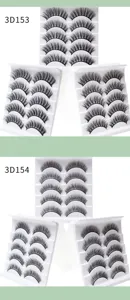 3D künstliche Wimpern natürlicher Look voluminöse weiche synthetische Nerzwimpern Set Make-up
