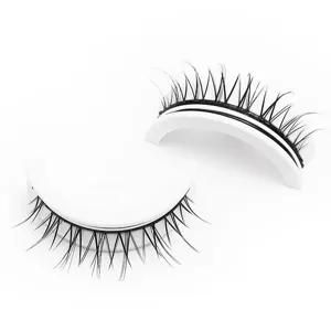 Zelfklevende Valse Wimpers Lijmvrij Herbruikbare Synthetische Vezel Natuurlijke Wimpers Voor Dames Make-Up Extension