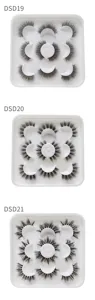 Kunstwimpern Set dichte buschige künstliche Wimpern Multipack Make-up Detail Variante