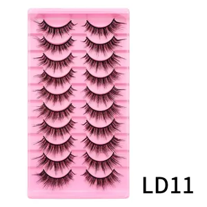 10 Paar Falsche Wimpern Natürliche Lange Dichte L Schwung Künstliche Wimpern Make-up