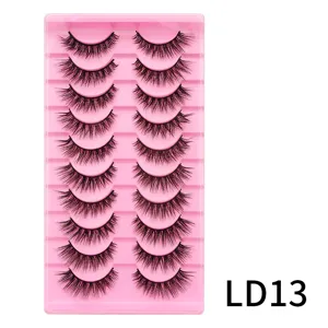 10 Paare Künstliche Wimpern Natürliche Dicke L Schwung Make-up Wimpern-Set Kosmetik