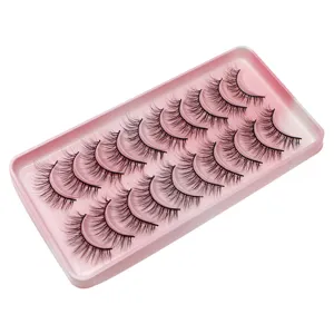 10 Paar künstliche Wimpern natürliches Make-up Cosplay weiche schwarze Wimpern Hauptbild