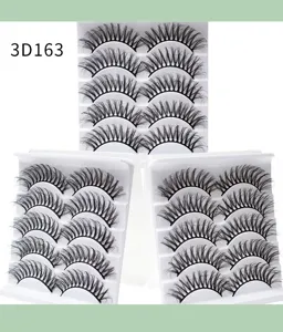 3D künstliche Wimpern 5 Paar natur lang dick Volumen Fake Eyelashes Augen Make-up Werkzeug