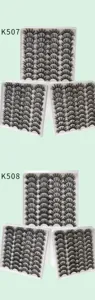 Detailansicht künstlicher Wimpern in weißen Schalen, natürlich und voluminös für tollen Look.