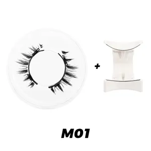 Magnetische künstliche Wimpern Set mit Aufbewahrungsbox und Applikator für natürliches Make-up.