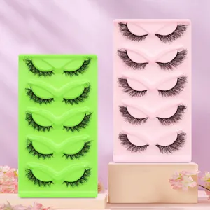 5 Paar Unordentliche Falsche Wimpern Dicke Natürliche Wispy Wimpern Für Damen Dramatische Westliche Make-up-Tools