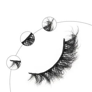 Flauschige künstliche Wimpern dramatisches dickes Volumen handgemachte schwarze Wimpern