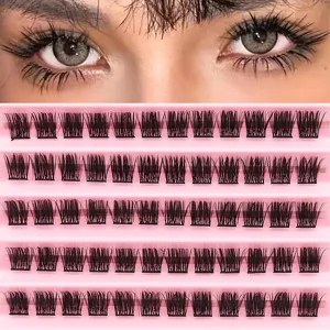 Professionelle Segmentierte Einzelne Wimperncluster Natürlich Lang DIY Wimpernverlängerung Westlicher Stil Kunstfaser Wimpern Tablett Für Damen Makeup