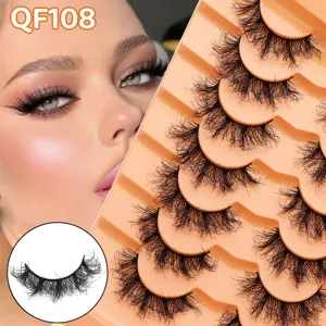 7 Paare flauschige künstliche Wimpern dramatischer Katzenaugen Volumen Make-up.