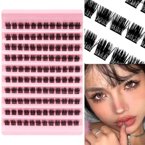 Segmentierte Cluster-Wimpern für DIY Wimpernverlängerung, natürlicher Alltagslook.