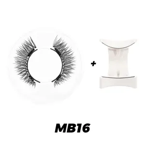 Detailansicht von Quanten-Magnet-Künstlichen Wimpern mit Applikator, Modell MB16.