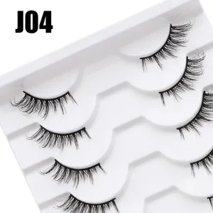 Mehrschichtige dicke halbe künstliche Wimpern 3D geschwungen Augen Make-up Tool J04