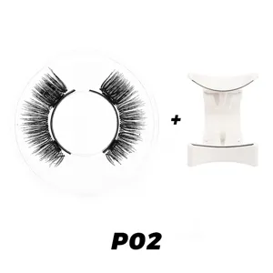 Magnetische künstliche Wimpern Set mit Applikator Tool, natürlicher Look Quanten Wimpern P02