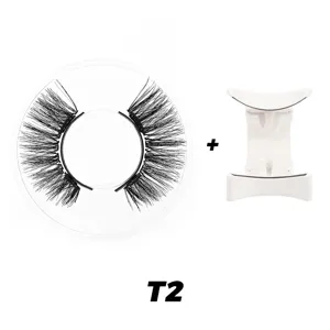 Magnetische Wimpern Set mit Applikator Werkzeug naturgetreu wiederverwendbare Wimpern