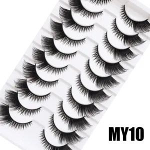 Großhandel Katzenauge Künstliche Wimpern Multipack, verlängerte weiche schwarze Wimpern für Make-up.