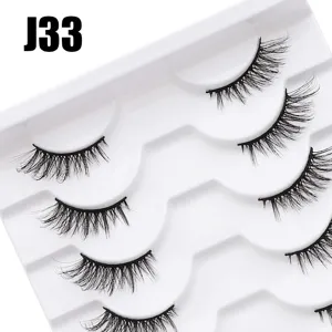 Künstliche Wimpern mehrschichtig geschwungen dicht halbe Sektion für das tägliche Make-up