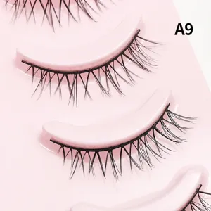Künstliche Wimpern natürliche flauschige Wimpernverlängerung rosa Schale Modell A9 Kosmetik