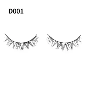 Detailansicht künstlicher Wimpern für natürliches Alltags-Make-up mit feiner Haarstruktur.