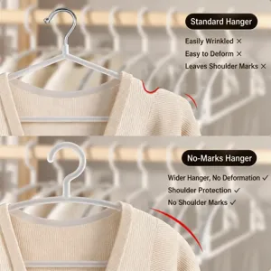 Seamless clothes hangers household anti shoulder bump plastic garment racks for wardrobe storage