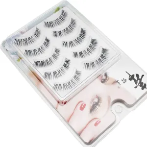 5 Paar Natürliche Künstliche Wimpern Weiches Band Wiederverwendbare Wimpern Make-up