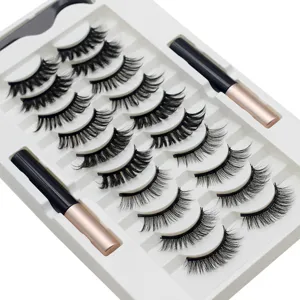 Magnetisches Falsche Wimpern Set Natürlich Lang Dicht Wimpern Mit Magnetischem Eyeliner Und Pinzette Kit Für Damen Augen Makeup Party