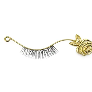 Kreative goldene Rosenstiel künstliche Wimpern natürliche schwarze Wimpern Hauptansicht