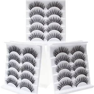 5 paar 3d künstliche wimpern natürliche dichte volumen weiche augenwimpern make-up set