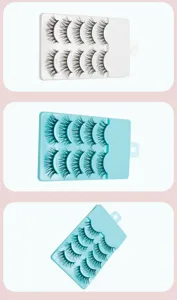 5 paar künstliche wimpern süßigkeiten farbe schale natürlich fluffig augen make-up werkzeuge