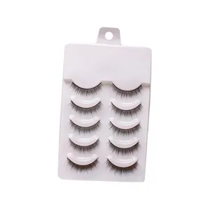 Dingsen Natürliche Falsche Wimpern Set Synthetische Faser Lange Dicke Wispy Wimpern Für Damen Tägliches Make Up
