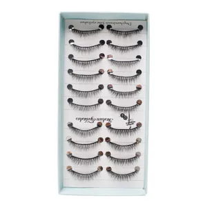 Handgemachte künstliche Wimpern natürlich dicht 10 Paare Set Make-up Kosmetik Zubehör