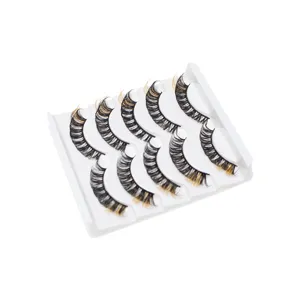 Falsche Wimpern 5 Paar Set DD Schwung natur dick gemischt Stil Augenwimpern Detailansicht