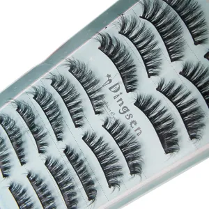 10 Paar 3D mehrschichtige künstliche Wimpern natürliche dicke lockige Make-up Werkzeuge Set.