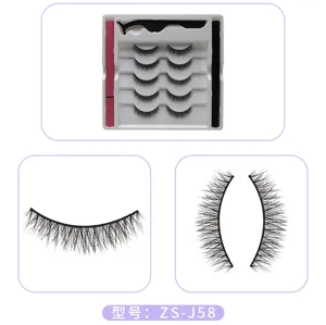 Detaillierte Nahaufnahme der falschen Wimpern mit feiner Haarstruktur und biegsamem Wimpernband.