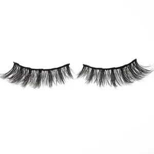 High quality magnetic false eyelashes black soft fibers easy to wear for stunning eye makeup look.