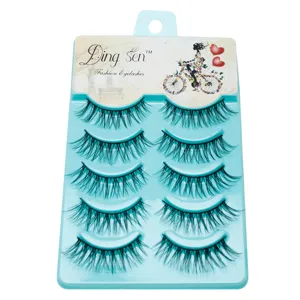 5 Paar künstliche Wimpern natürliche lange dicke geschwungene Wimpern Make-up Beauty Set