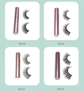 Magnetische künstliche Wimpern und Eyeliner Set Detailansicht mit verschiedenen Modellen.