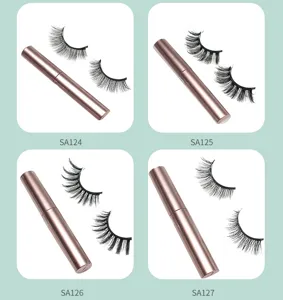 Magnetische Wimpern und Eyeliner Set mit verschiedenen Stilen in der Detailansicht.